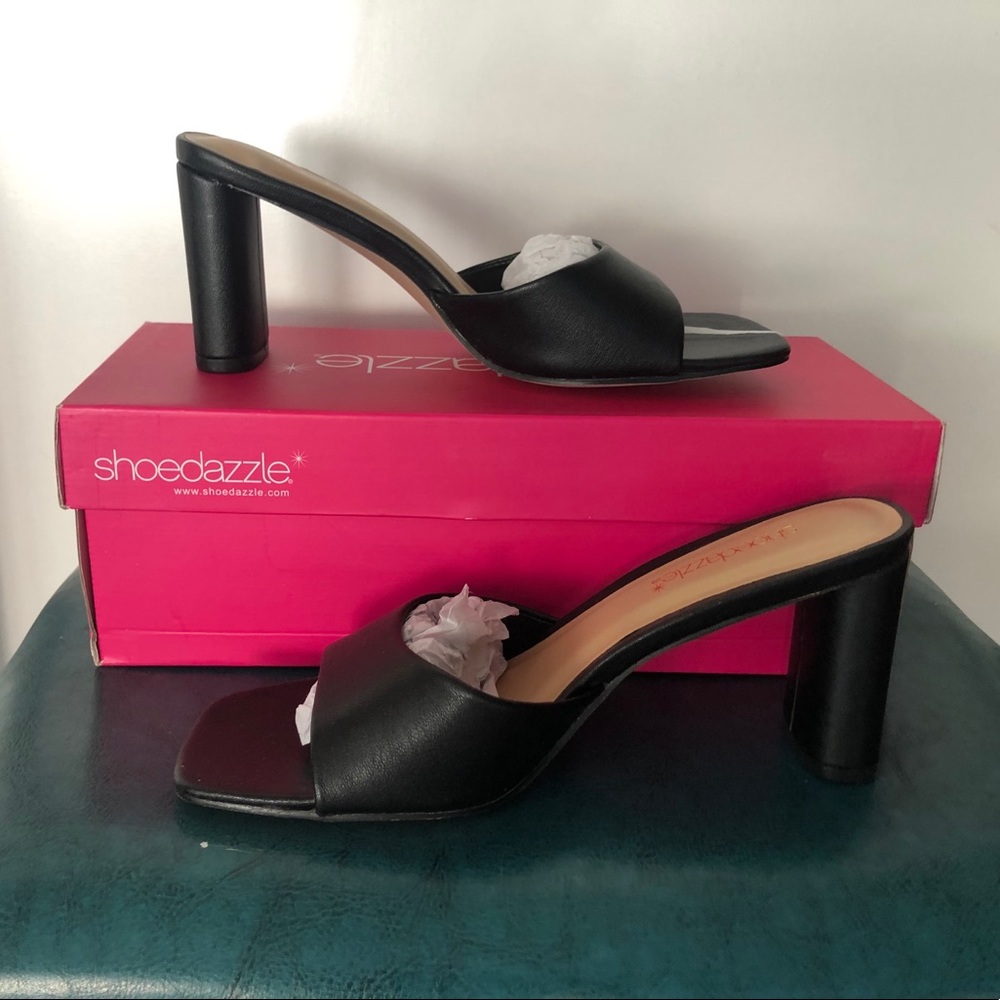 Shoe Dazzle Madyson slip on heeled sandal 6.5